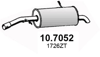 Глушитель выхлопных газов конечный ASSO 10.7052