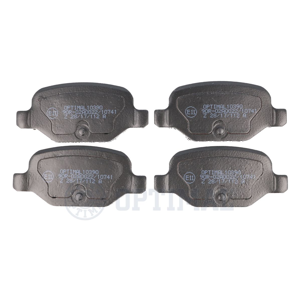 Комплект тормозных колодок дисковый тормоз OPTIMAL BP-10390