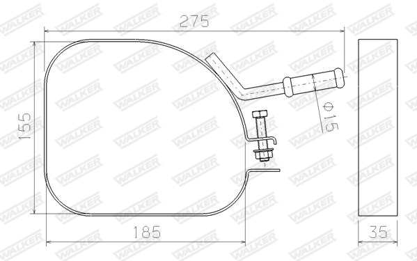 Кронштейн система выпуска ог WALKER PRODUCTS 80597