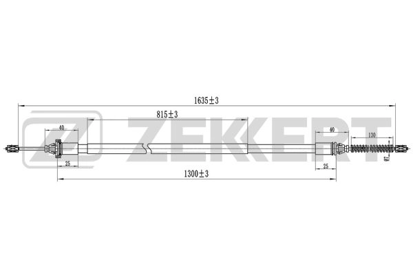 Тросик cтояночный тормоз ZEKKERT BZ-1326