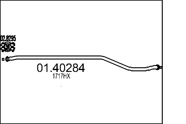 Труба выхлопного газа MTS 01.40284