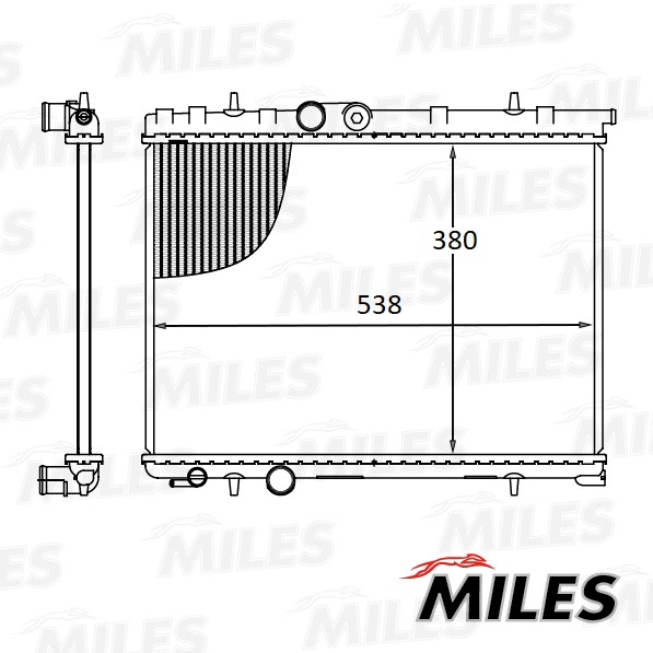 Радиатор охлаждение двигателя MILES ACRB043