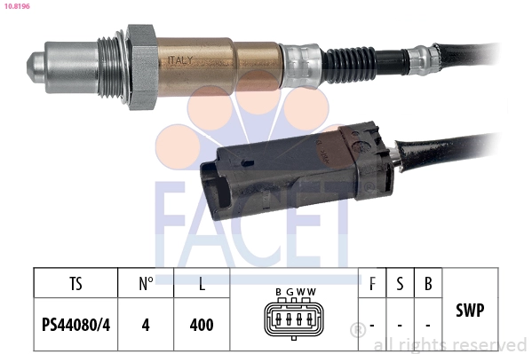 Лямбда-зонд made in italy - oe equivalent FACET 10.8196