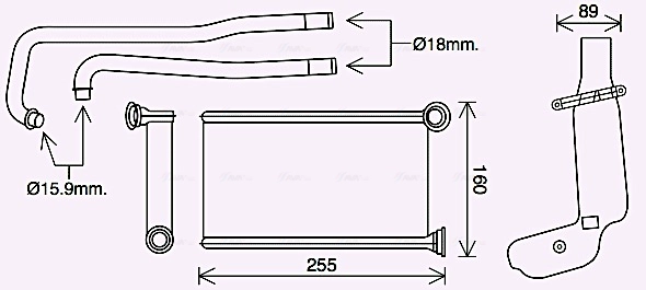 Теплообменник отопление салона AVA QUALITY COOLING PE6419
