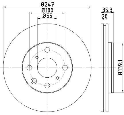 Тормозной диск pro HELLA/BEHR/PAGID 8DD 355 112-311
