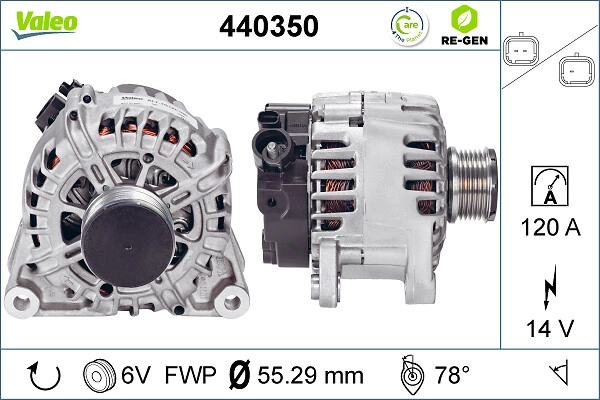 Генератор valeo re-gen remanufactured VALEO 440350