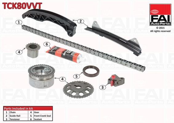 Комплект цели привода распредвала FAI AUTOPARTS TCK80VVT