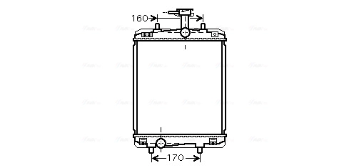Радиатор охлаждение двигателя AVA QUALITY COOLING TOA2363