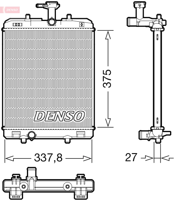 Радиатор охлаждение двигателя DENSO DRM50134