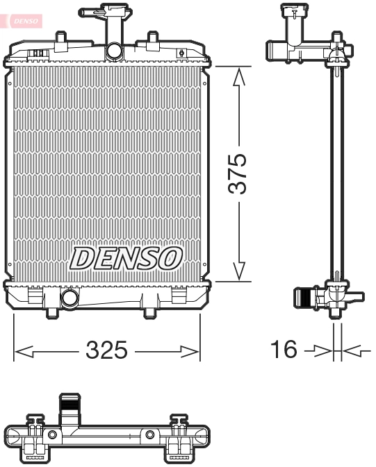 Радиатор охлаждение двигателя DENSO DRM07063