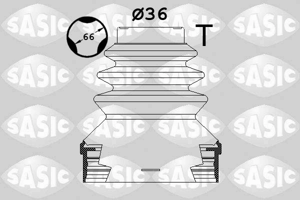 Комплект пыльника приводной вал SASIC 1900036
