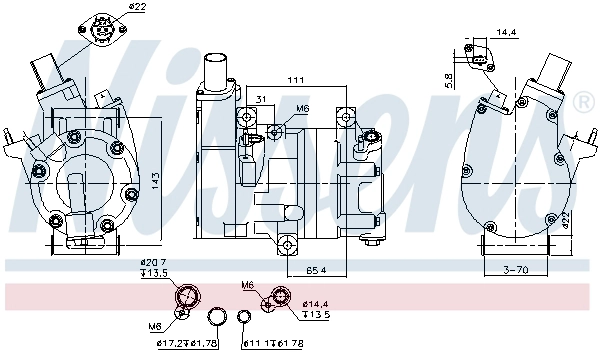 Компрессор кондиционер first fit NISSENS 891066