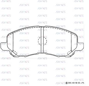 Комплект тормозных колодок дисковый тормоз ADVICS SN889