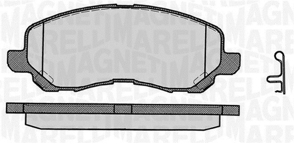 Комплект тормозных колодок дисковый тормоз MAGNETI MARELLI 363916060338