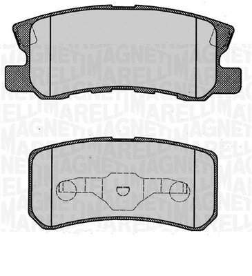 Комплект тормозных колодок дисковый тормоз MAGNETI MARELLI 363916060340