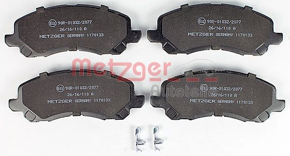 Комплект тормозных колодок дисковый тормоз METZGER 1170133