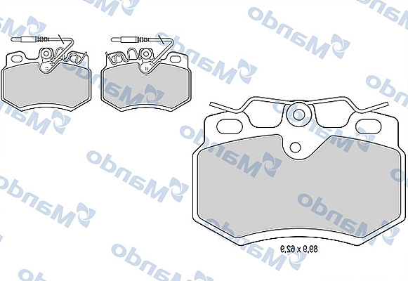 Комплект тормозных колодок дисковый тормоз MANDO MBF015454