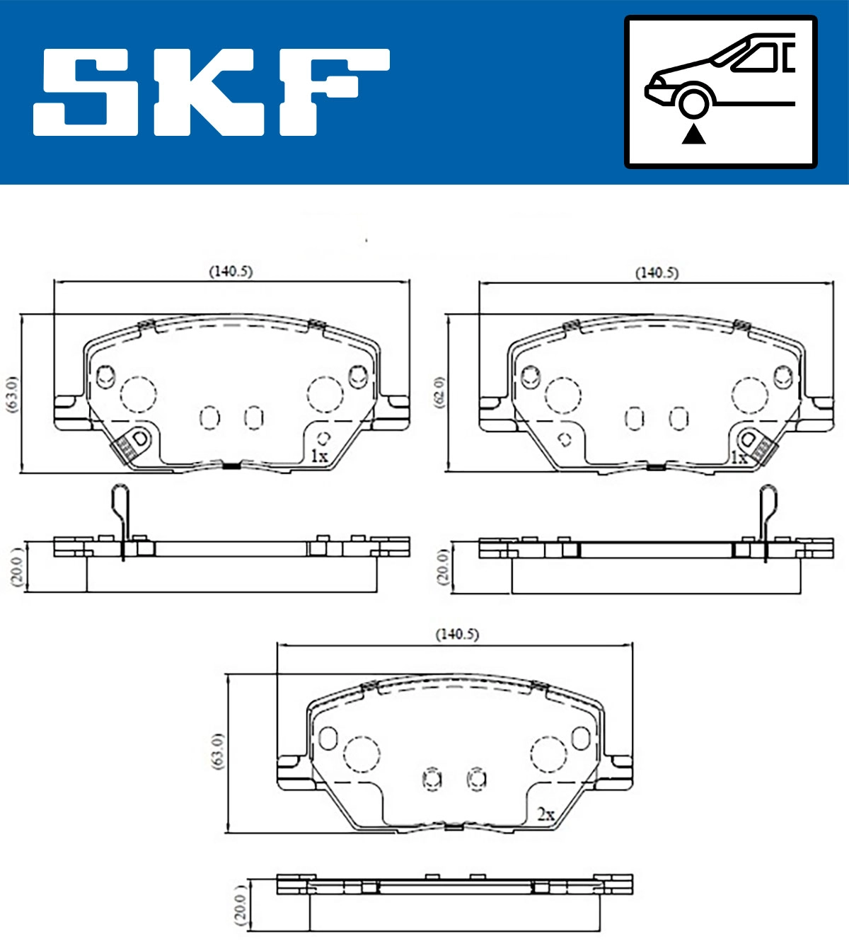 Комплект тормозных колодок дисковый тормоз SKF VKBP 80346 A
