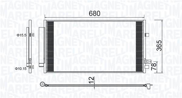 Конденсатор кондиционер MAGNETI MARELLI 350203173000