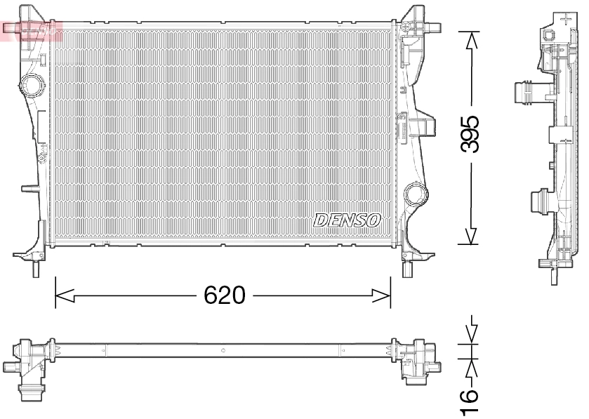 Радиатор охлаждение двигателя DENSO DRM06038
