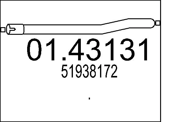Труба выхлопного газа MTS 01.43131