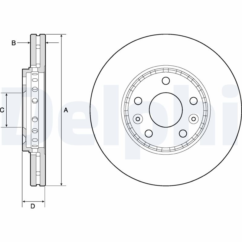 Тормозной диск DELPHI BG4815C