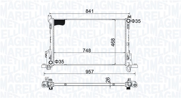 Радиатор охлаждение двигателя MAGNETI MARELLI 350213207800