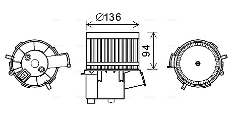 Вентилятор салона AVA QUALITY COOLING FT8434