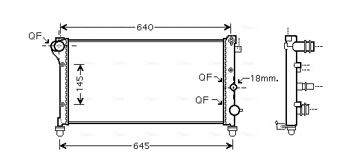 Радиатор охлаждение двигателя AVA QUALITY COOLING FTA2292