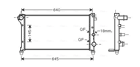 Радиатор охлаждение двигателя AVA QUALITY COOLING FTA2379