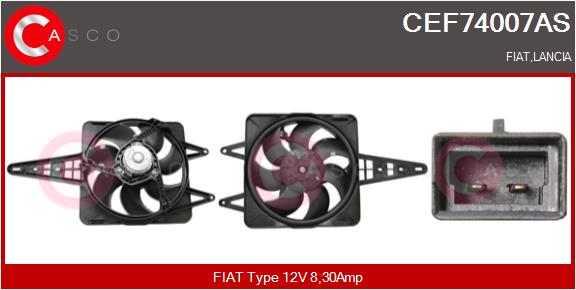 Электродвигатель вентилятор радиатора brand new hq CASCO CEF74007AS