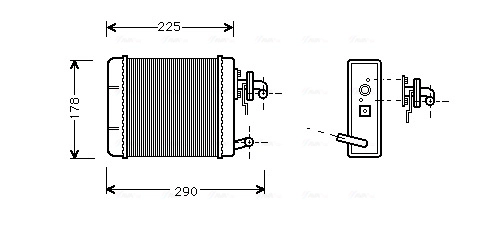 Теплообменник отопление салона AVA QUALITY COOLING FT6102