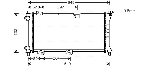 Радиатор охлаждение двигателя AVA QUALITY COOLING FTA2258