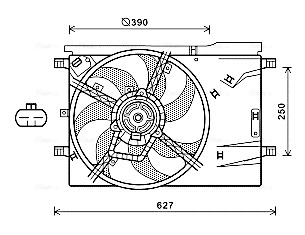 Вентилятор охлаждение двигателя AVA QUALITY COOLING CN7550