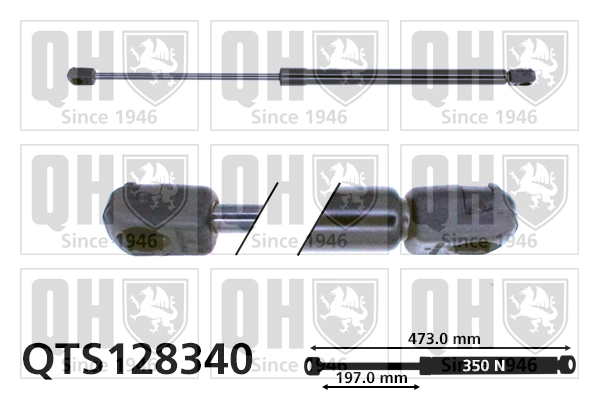 Газовая пружина крышка багажник QUINTON HAZELL QTS128340