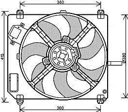 Вентилятор охлаждение двигателя AVA QUALITY COOLING FT7551