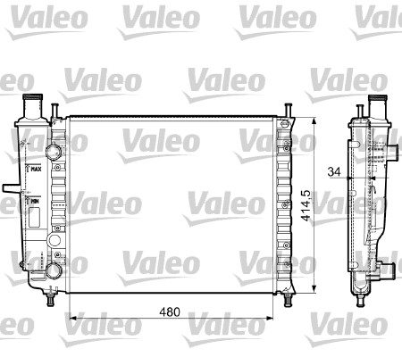 Радиатор охлаждение двигателя VALEO 732788