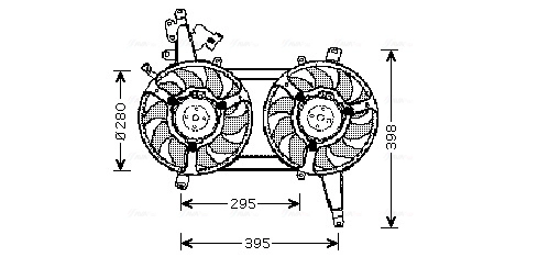 Вентилятор охлаждение двигателя AVA QUALITY COOLING FT7542