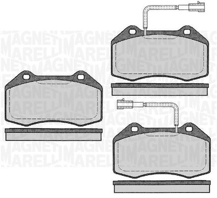 Комплект тормозных колодок дисковый тормоз MAGNETI MARELLI 363916060591