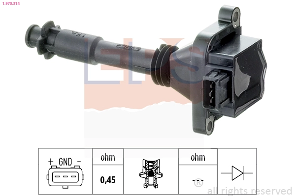 Катушка зажигания made in italy - oe equivalent EPS 1.970.314