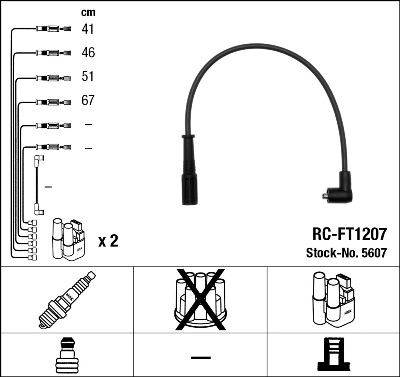 Комплект проводов зажигания NGK 5607