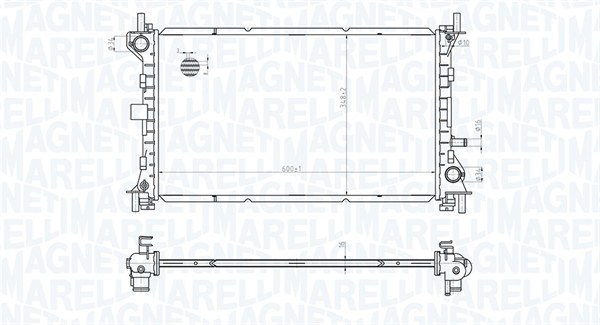Радиатор охлаждение двигателя MAGNETI MARELLI 350213178100
