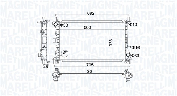 Радиатор охлаждение двигателя MAGNETI MARELLI 350213159900