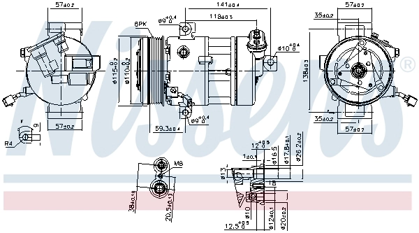 Компрессор кондиционер first fit NISSENS 890667