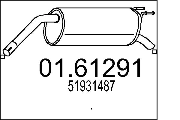 Глушитель выхлопных газов конечный MTS 01.61291