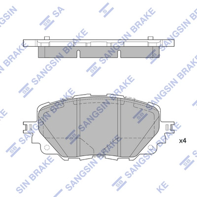 Комплект тормозных колодок дисковый тормоз HI-Q SP4101