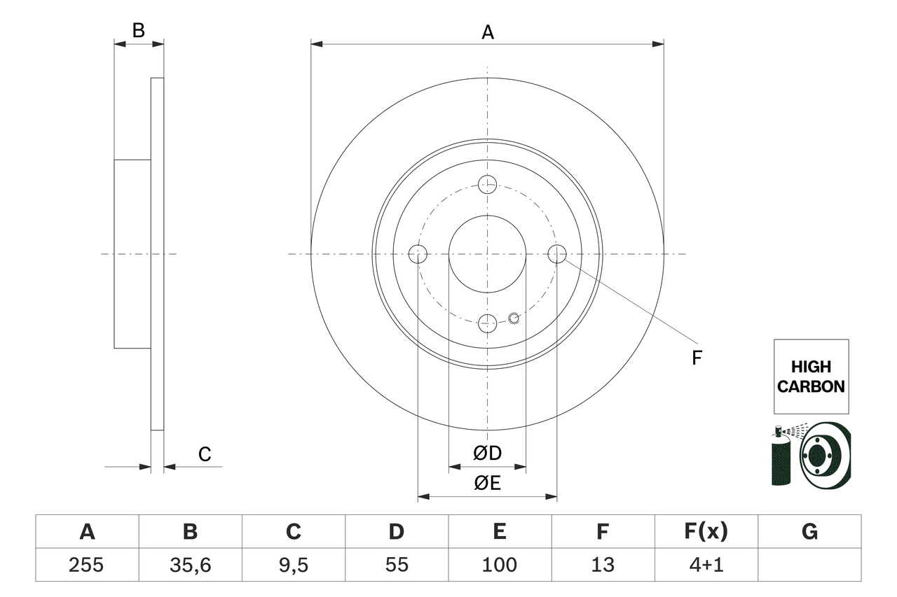 Тормозной диск BOSCH 0 986 479 G72