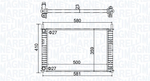 Радиатор охлаждение двигателя MAGNETI MARELLI 350213152700