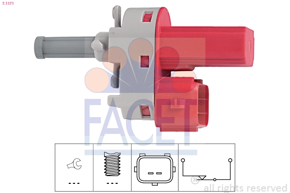 Выключатель привод сцепления (tempomat) made in italy - oe equivalent FACET 7.1171