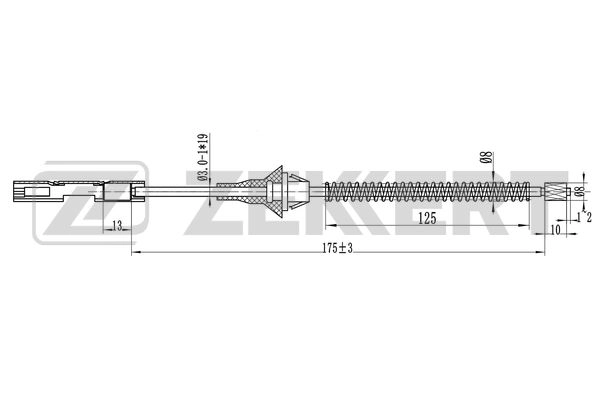 Тросик cтояночный тормоз ZEKKERT BZ-1039